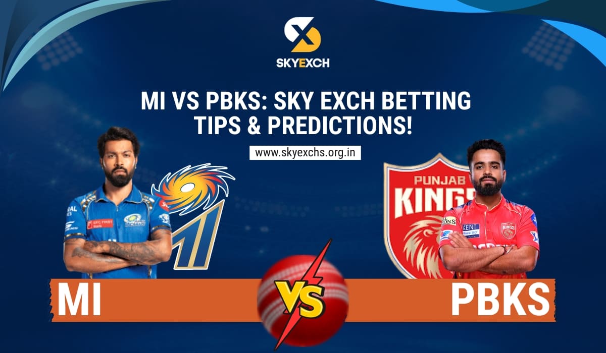 Read more about the article MI vs PBKS: Sky Exch Betting Tips & Predictions for Today’s IPL Clash